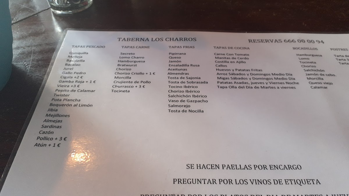 Taberna Los Charros Photo Menu 6
