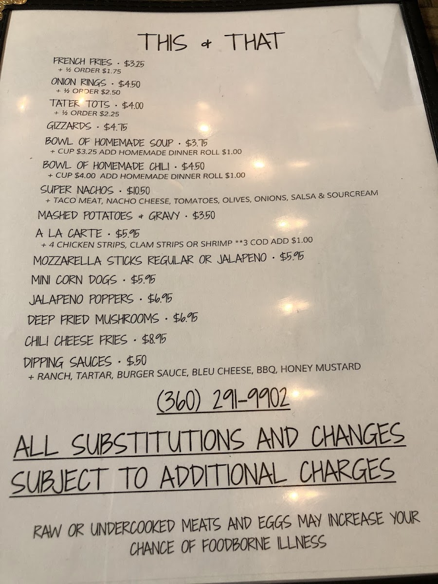 Evey's Cafe Photo Menu 2