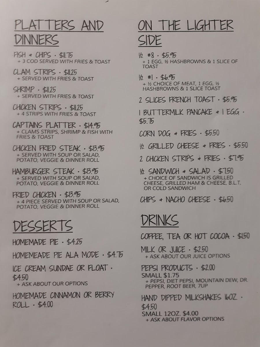 Evey's Cafe Photo Menu 4