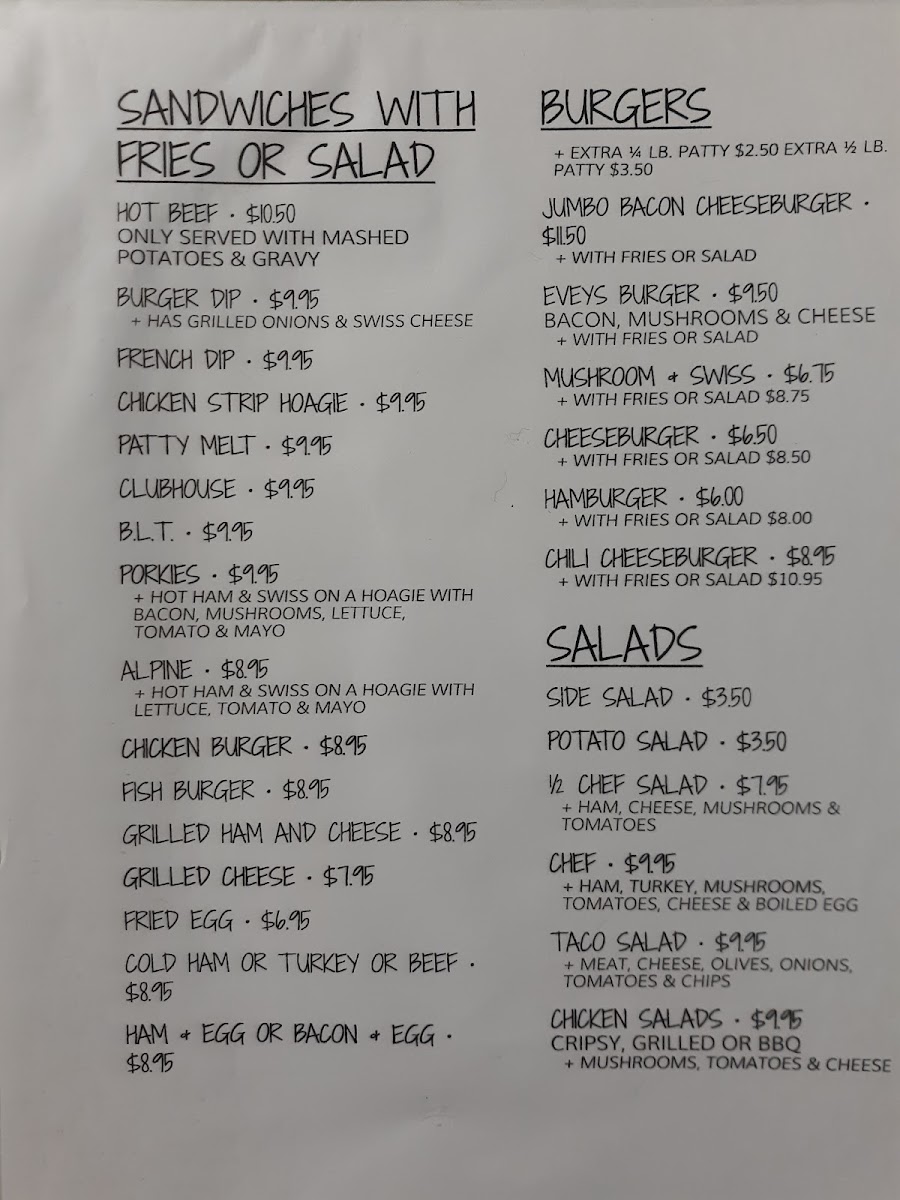 Evey's Cafe Photo Menu 5