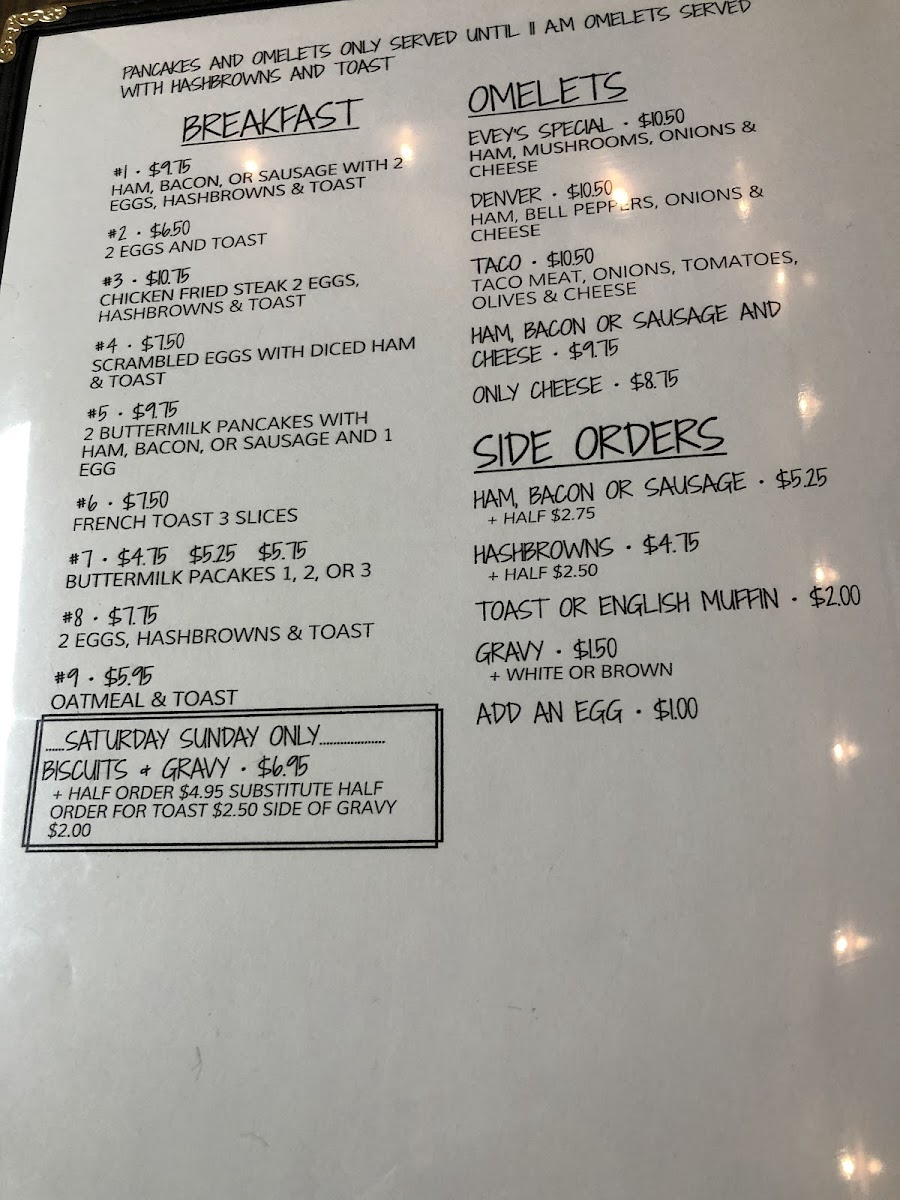 Evey's Cafe Photo Menu 6