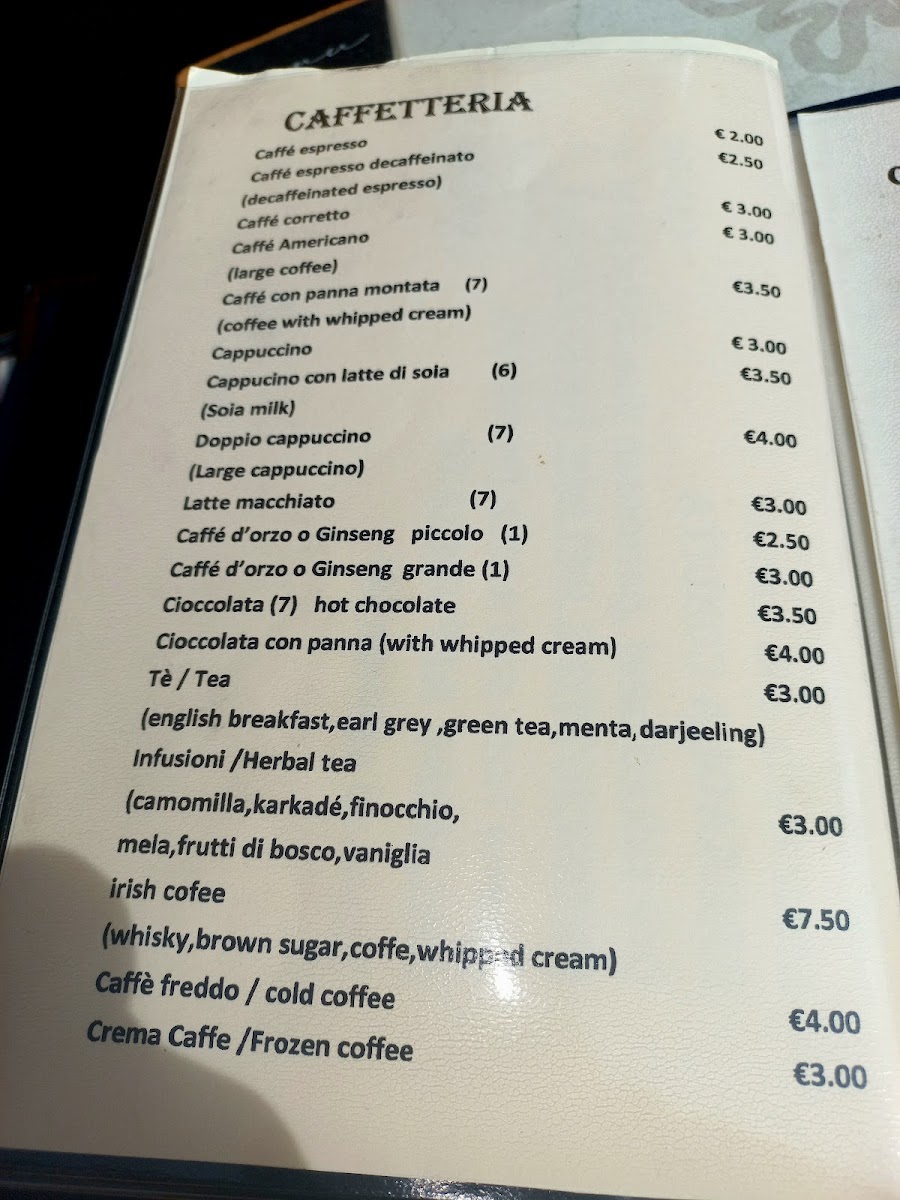 Bar Pasticceria Rossi Photo Menu 3