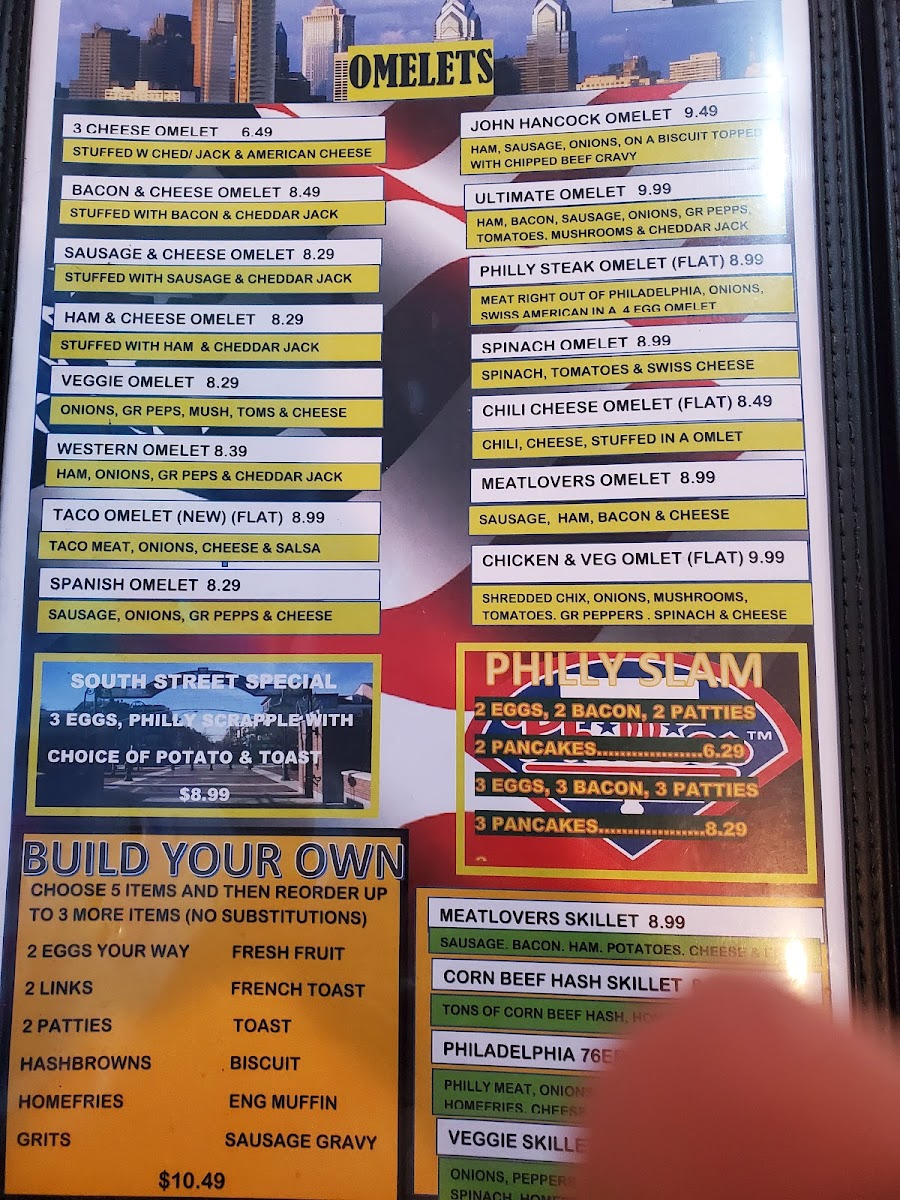 Philly Diner Photo Menu 2