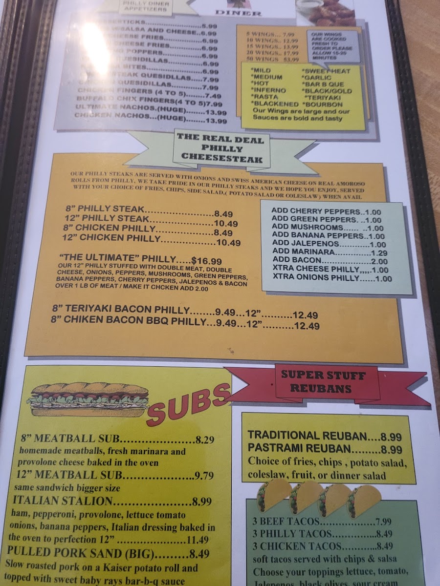 Philly Diner Photo Menu 8