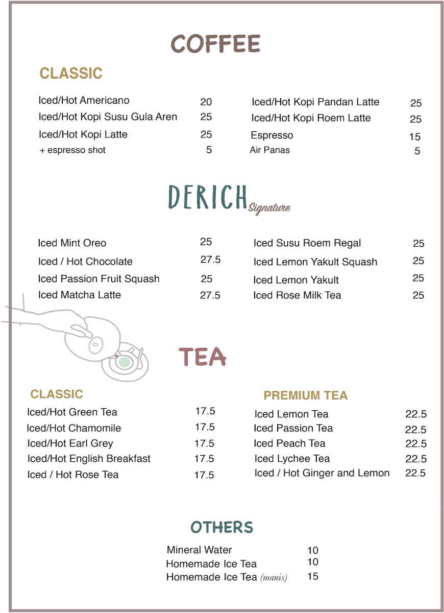 Derich Garden Restaurant Coffee Tea Eatery Photo Menu 3
