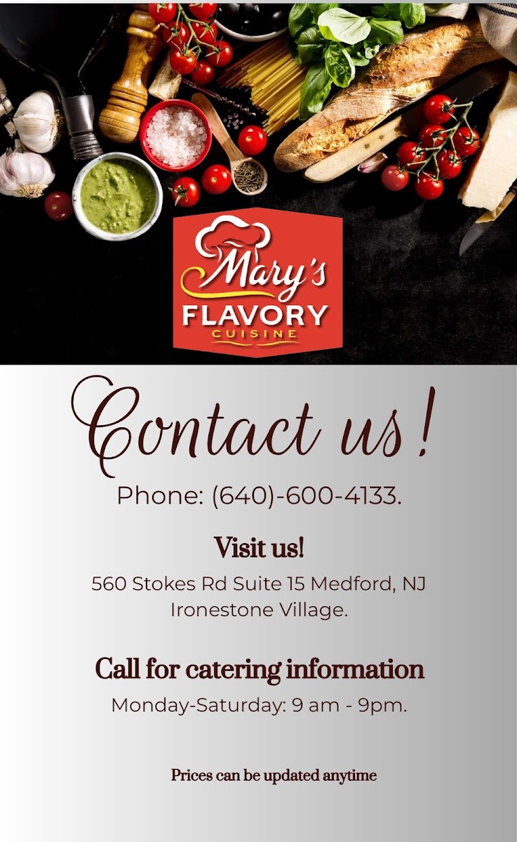 Mary's Flavory Cuisine Photo Menu 6