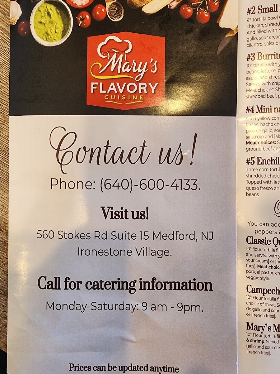 Mary's Flavory Cuisine Photo Menu 7