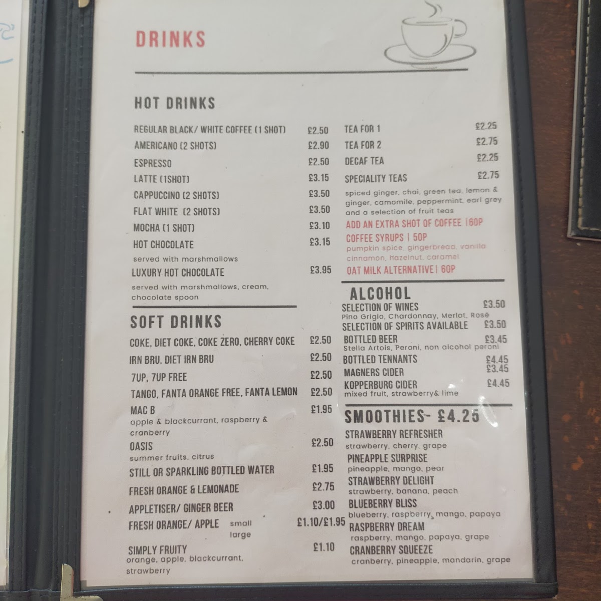 The Waterfront Café Bar Photo Menu 1