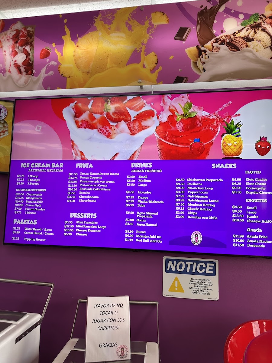La Michoacana Ice Cream Factory Photo Menu 2