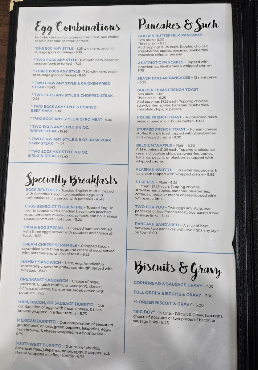 Family Affair Restaurant Photo Menu 1