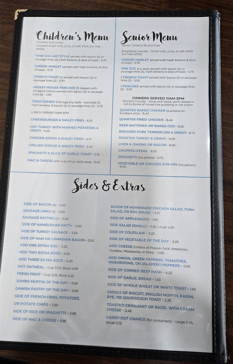 Family Affair Restaurant Photo Menu 2