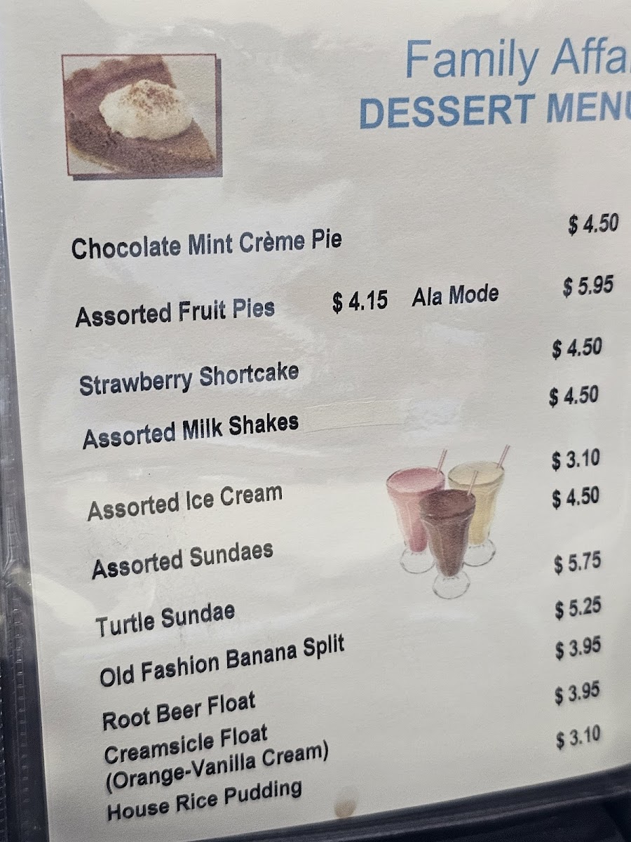 Family Affair Restaurant Photo Menu 5