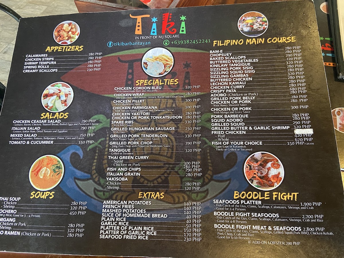 Tiki Bar Bantayan Photo Menu 3