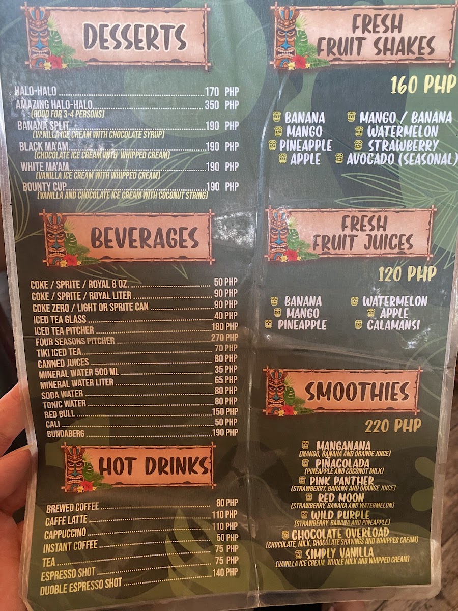 Tiki Bar Bantayan Photo Menu 9