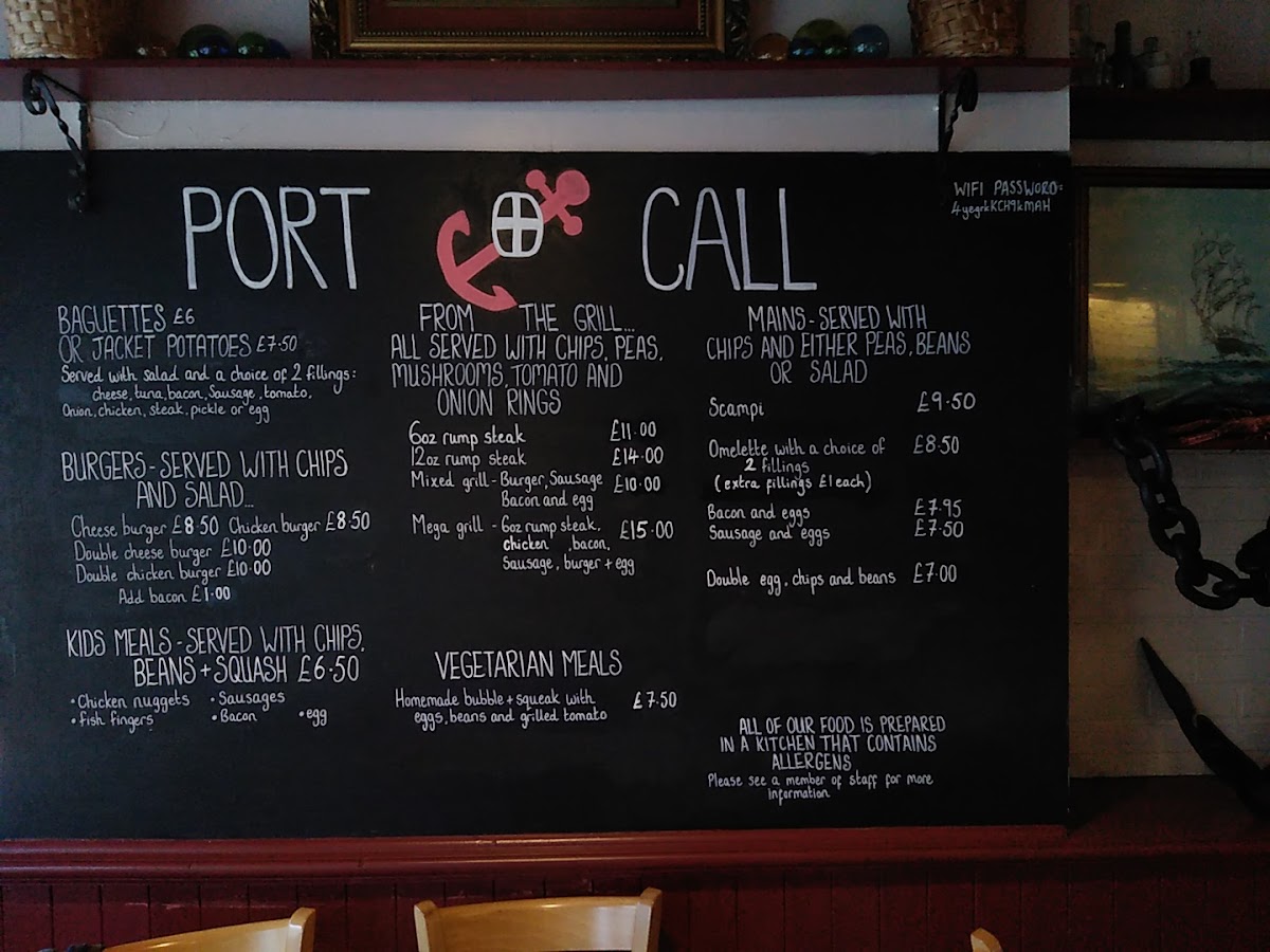 Port O Call Photo Menu 1