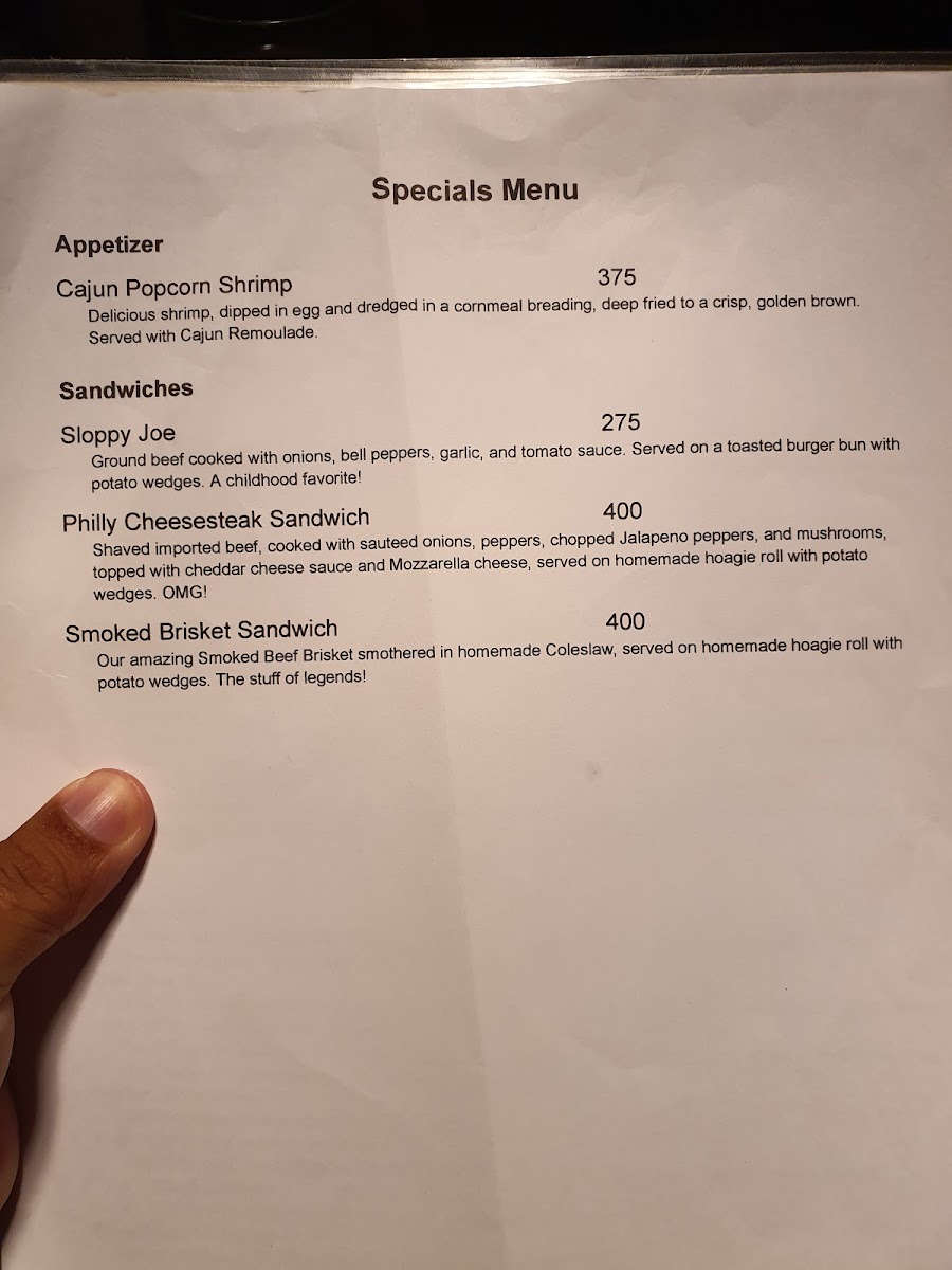 Smoke Bar and Restaurant Photo Menu 8