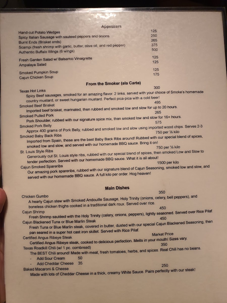 Smoke Bar and Restaurant Photo Menu 9