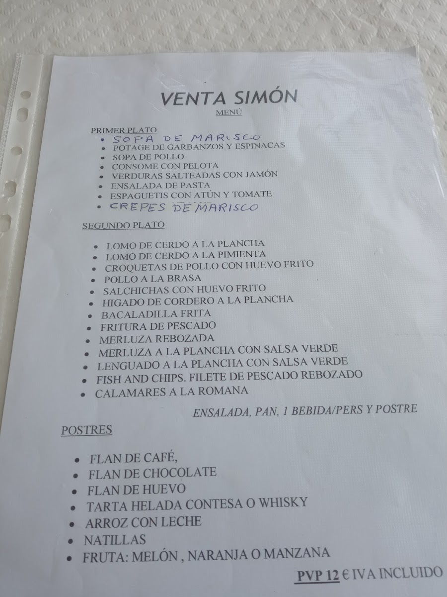 Restaurante Venta Simon Photo Menu 6