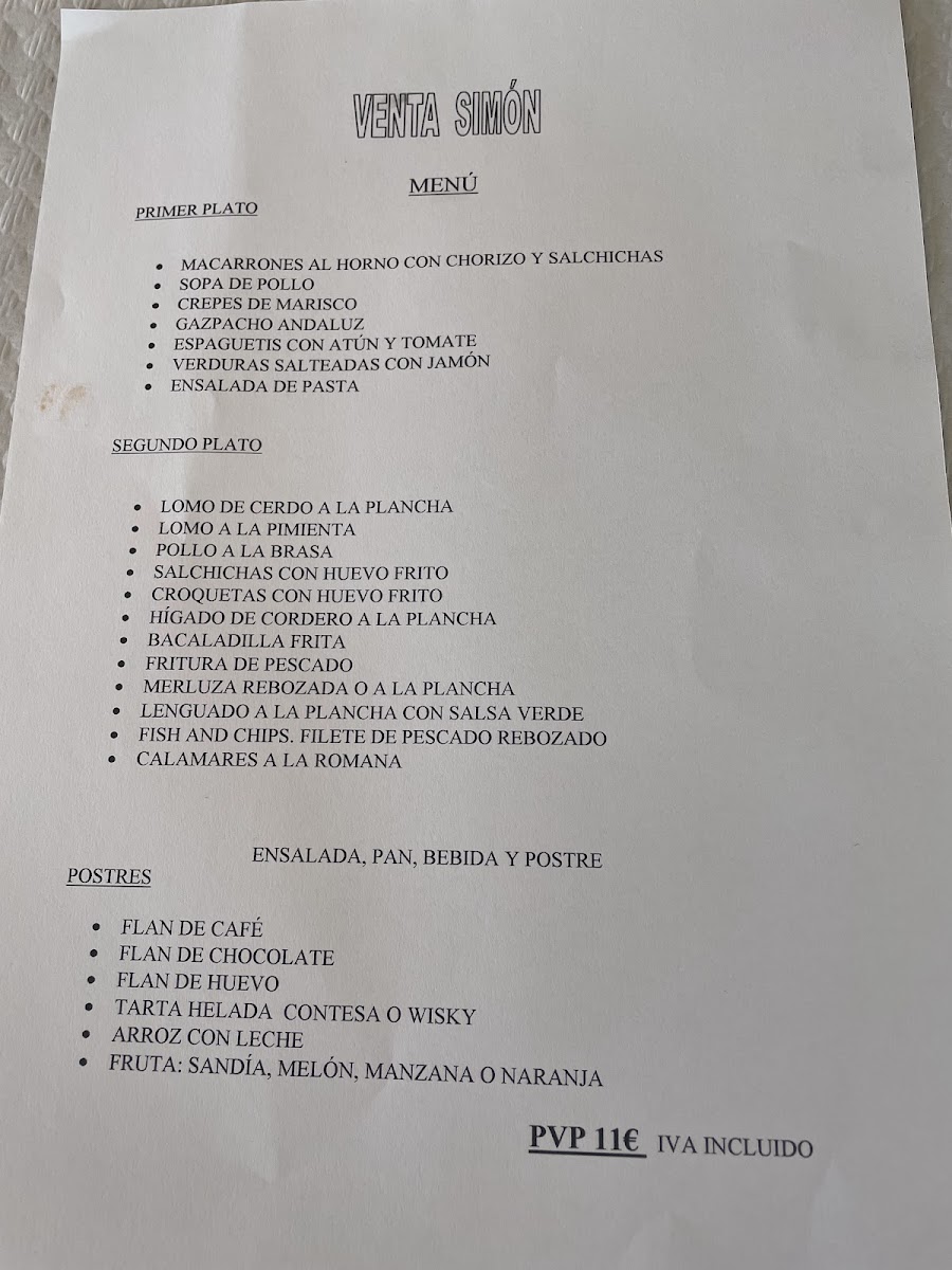 Restaurante Venta Simon Photo Menu 8