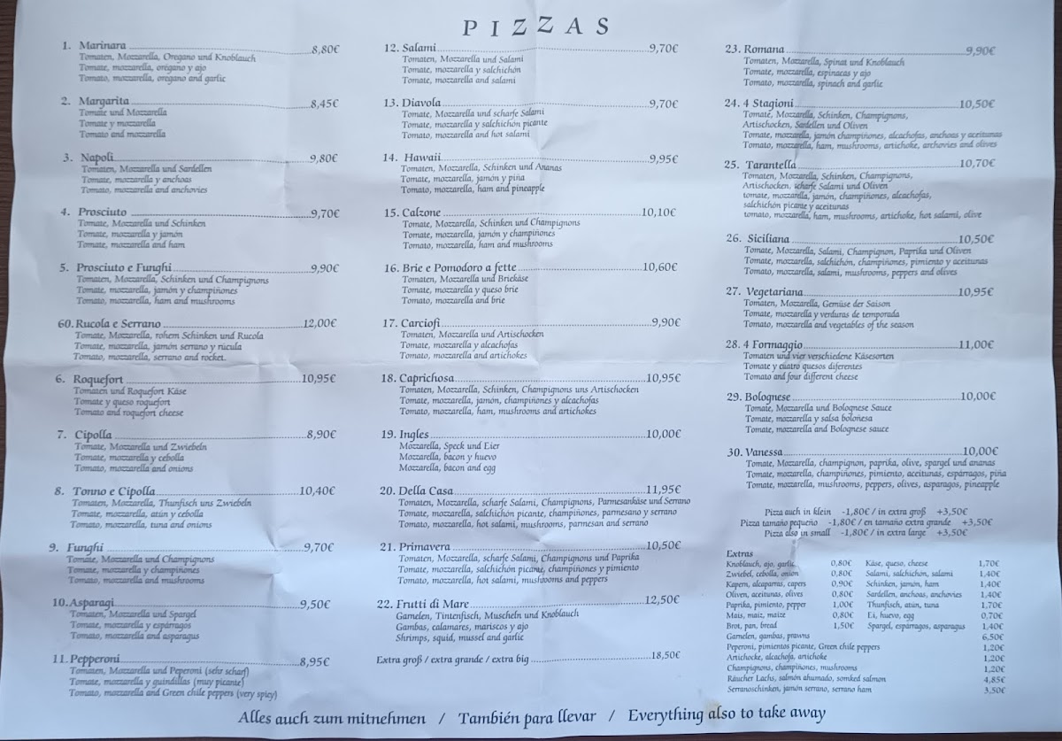 Pizzeria San Marco Photo Menu 2