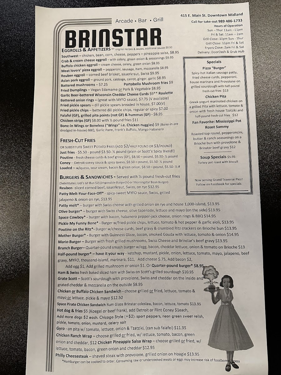 Brinstar Arcade Bar and Grill Photo Menu 6