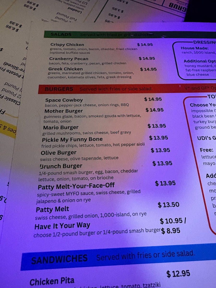 Brinstar Arcade Bar and Grill Photo Menu 9