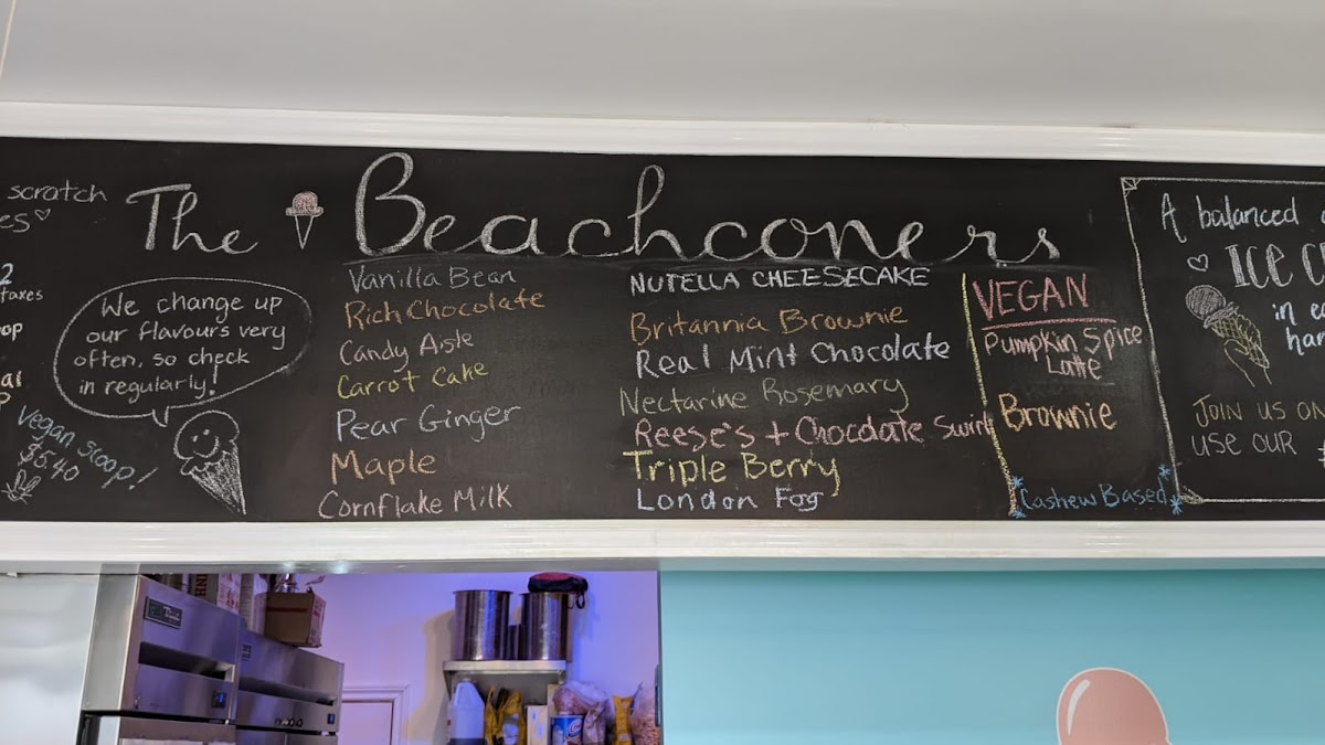 The Beachconers Microcreamery Photo Menu 9