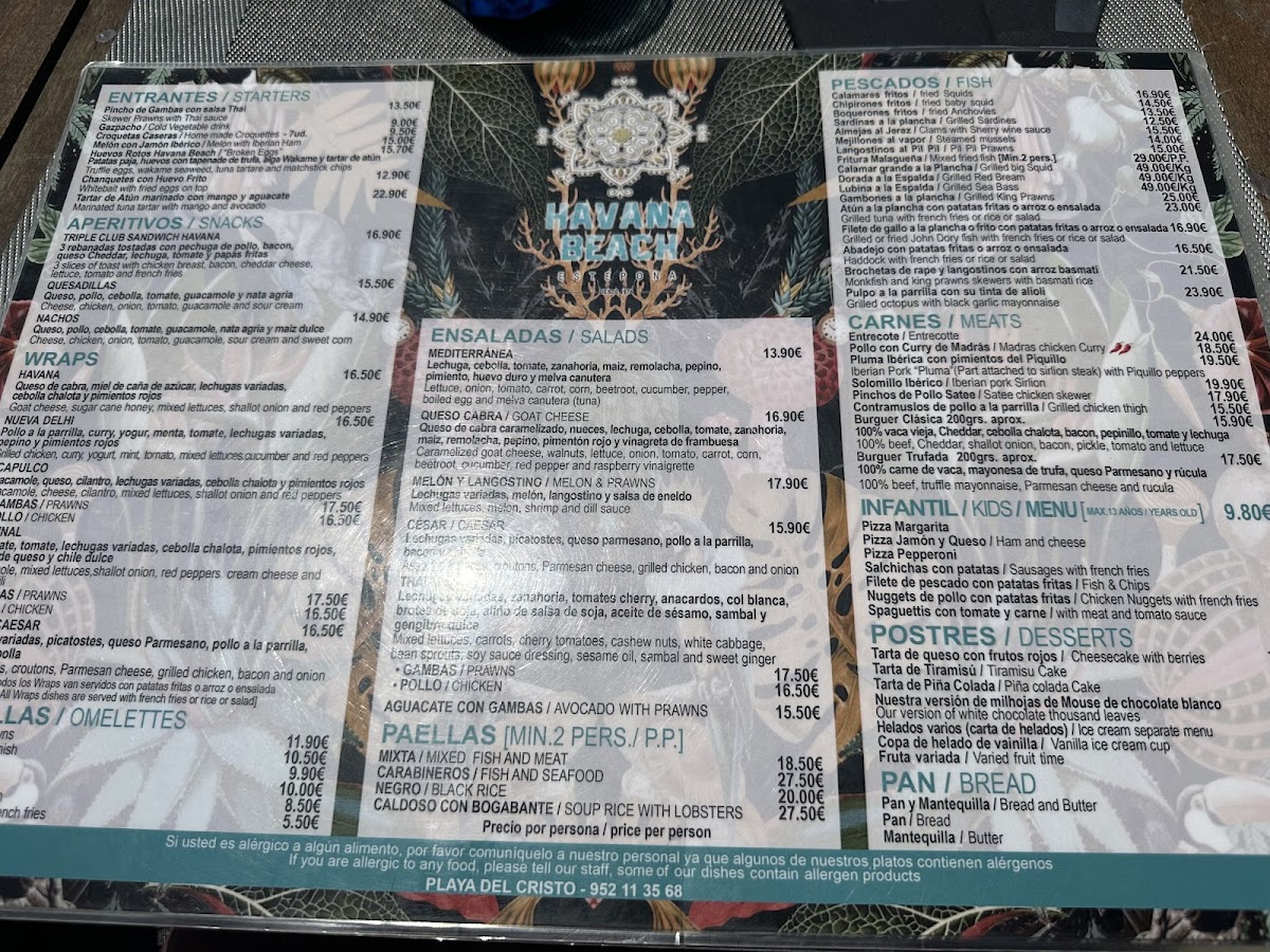 Havana Beach Bar Photo Menu 4