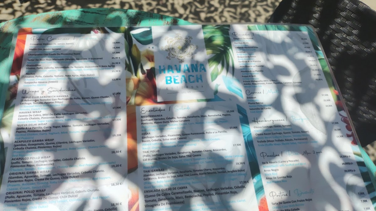 Havana Beach Bar Photo Menu 6