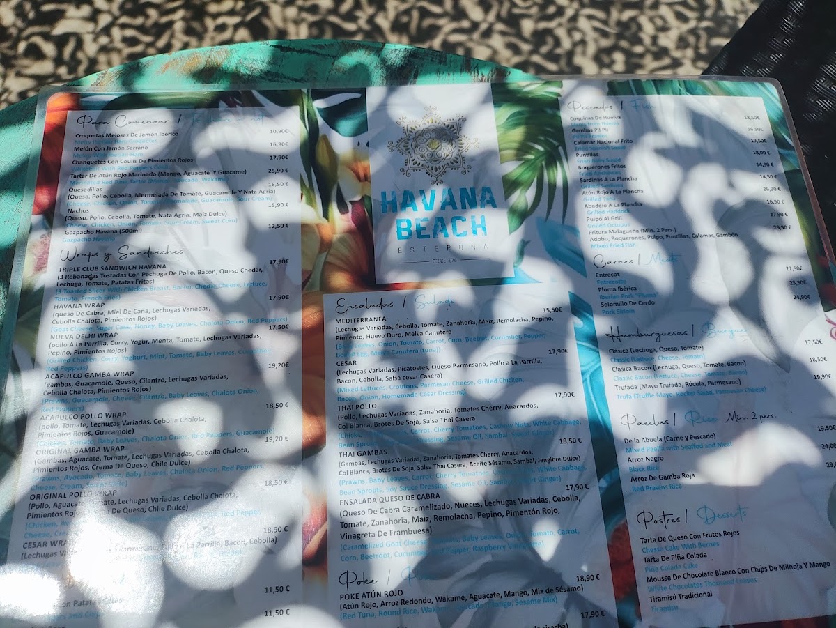 Havana Beach Bar Photo Menu 7