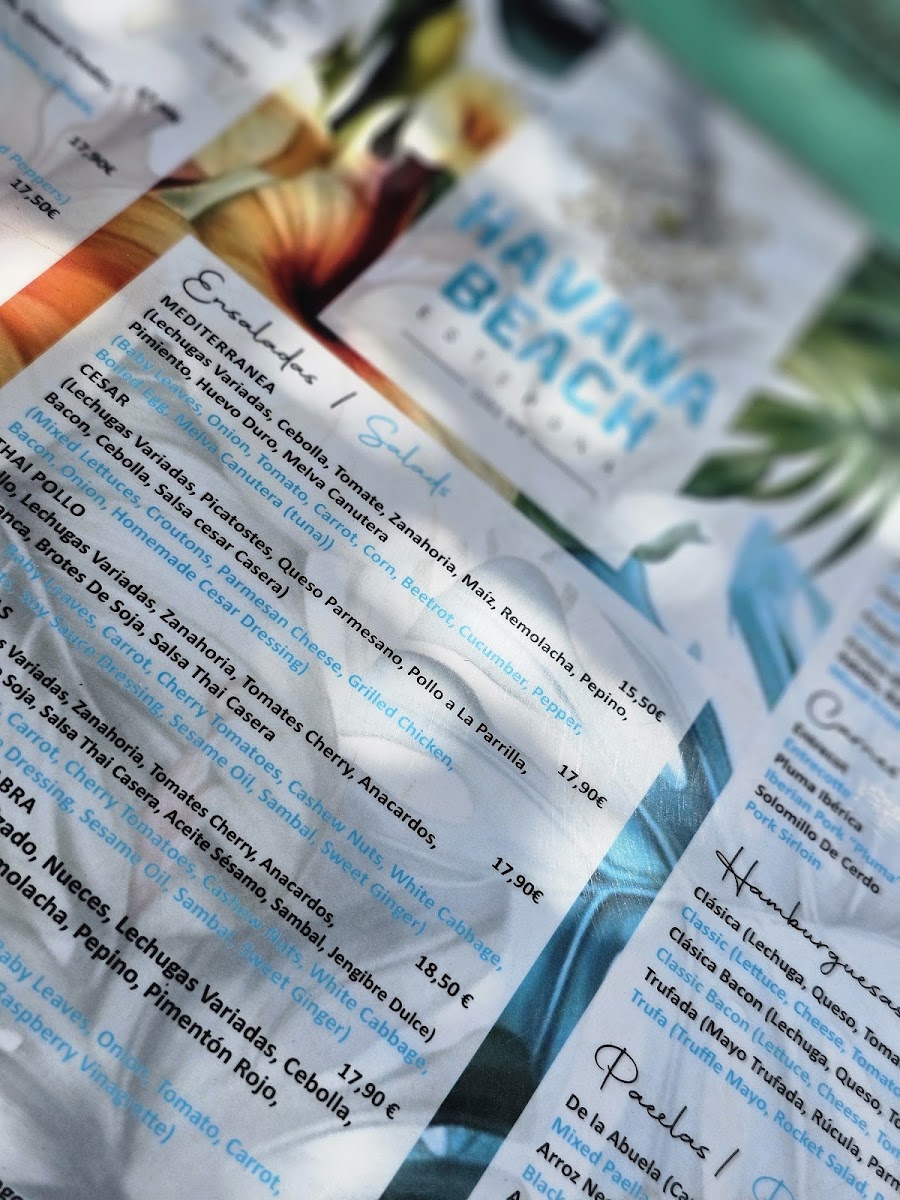Havana Beach Bar Photo Menu 8