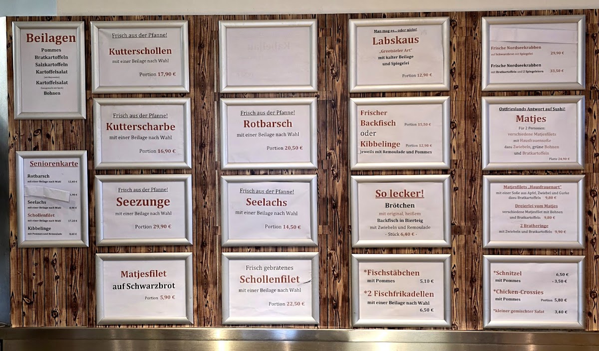 Fischrestaurant de Beer Greetsiel Photo Menu 3