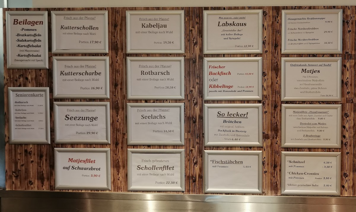 Fischrestaurant de Beer Greetsiel Photo Menu 5