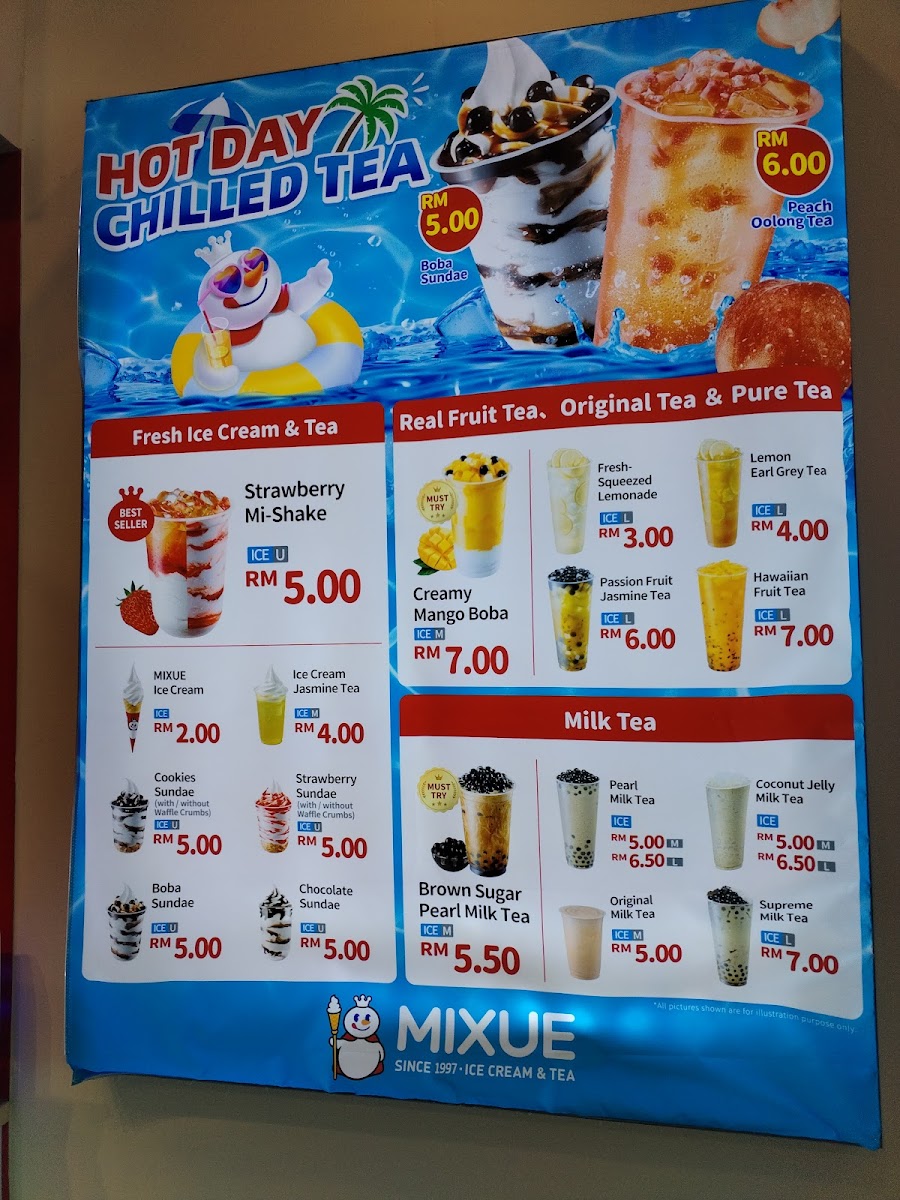 Mixue @ Kampar Photo Menu 1
