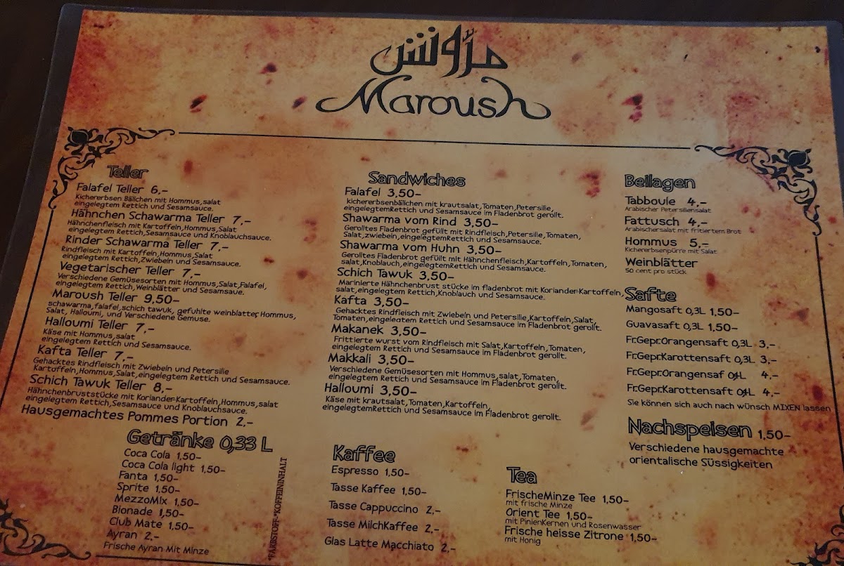 Maroush Photo Menu 4