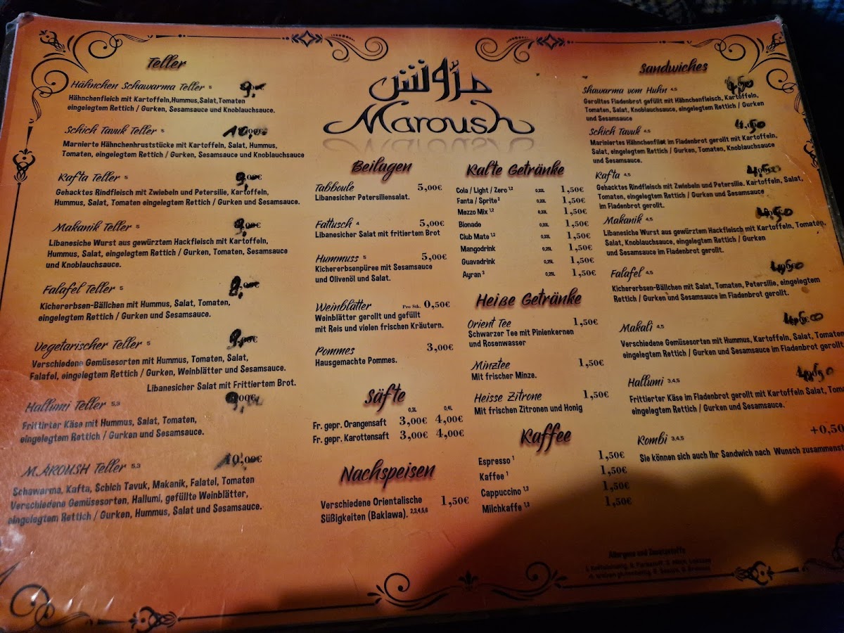 Maroush Photo Menu 6