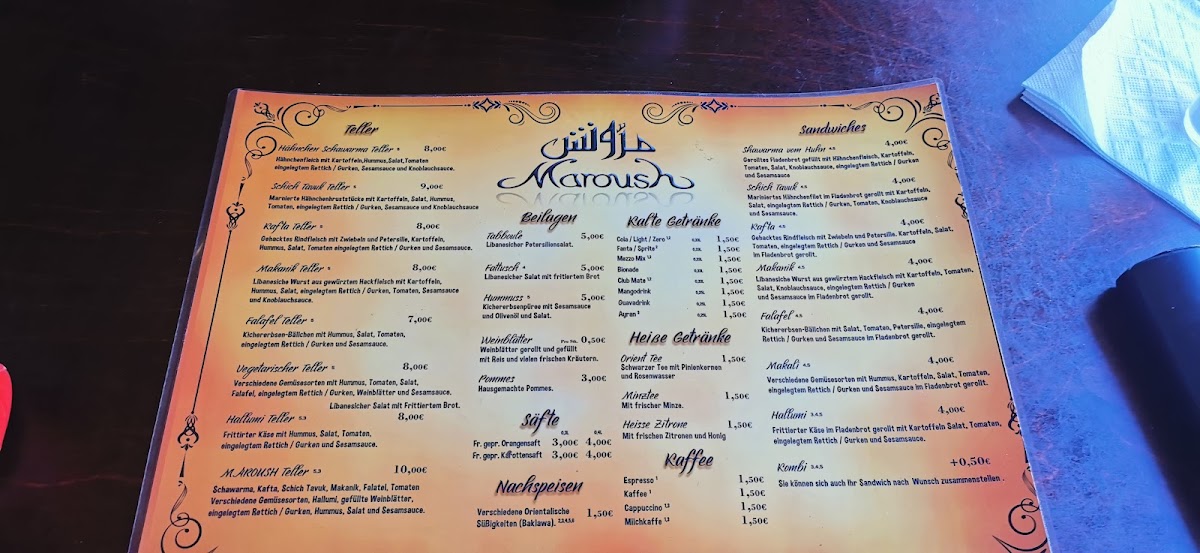 Maroush Photo Menu 7