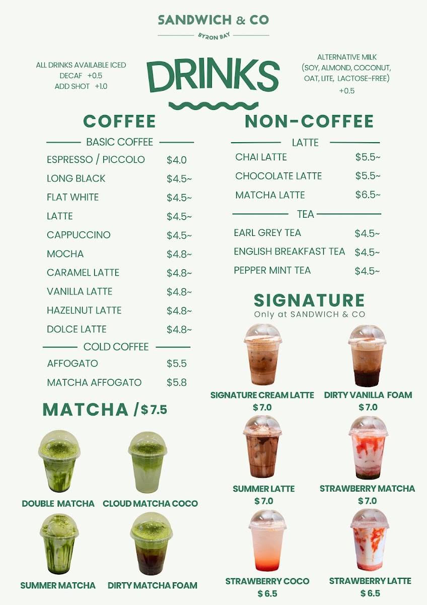 Sandwich & Co Photo Menu 2