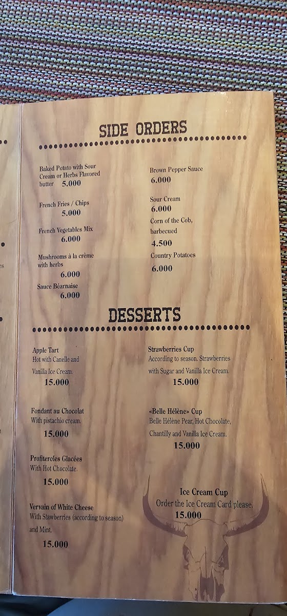 Restaurant Farmer's Steakhouse Photo Menu 5