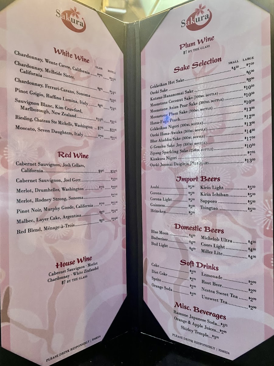 Sakura Japanese Steakhouse Photo Menu 5