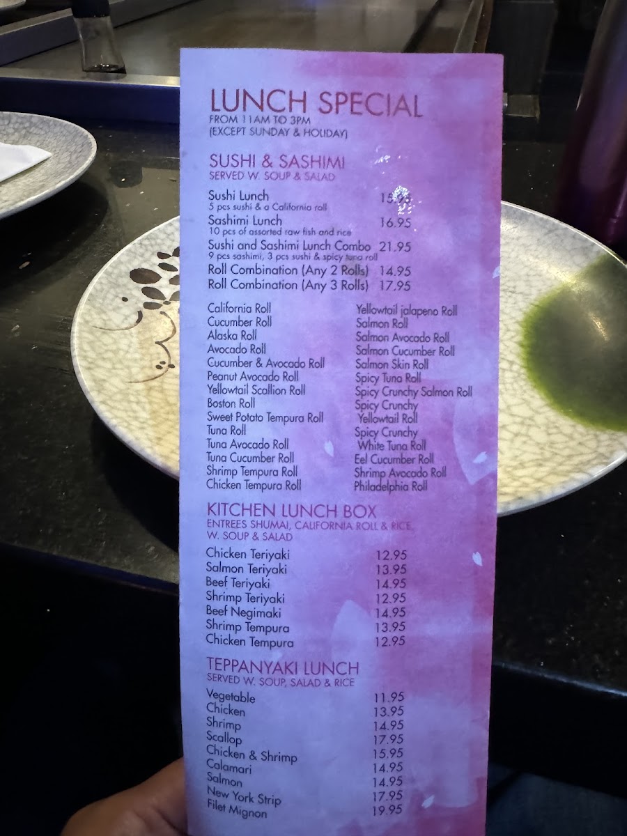 Sakura Japanese Steakhouse Photo Menu 9