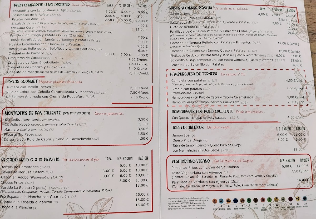 Cafetería La Ruleta Photo Menu 3