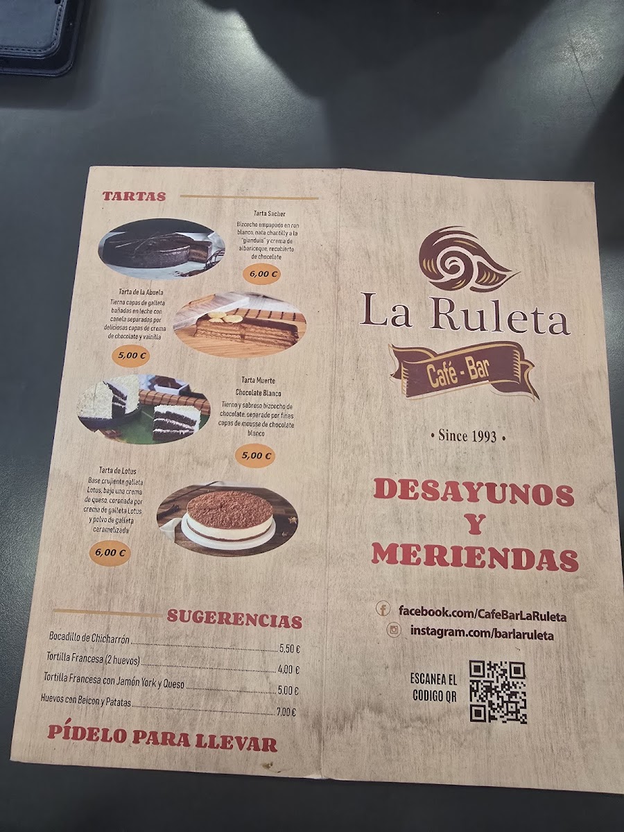 Cafetería La Ruleta Photo Menu 4