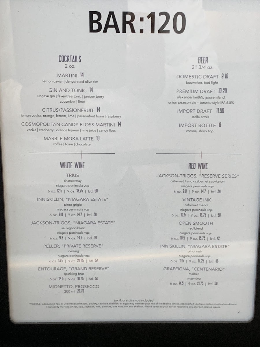 Bar 120 Photo Menu 10