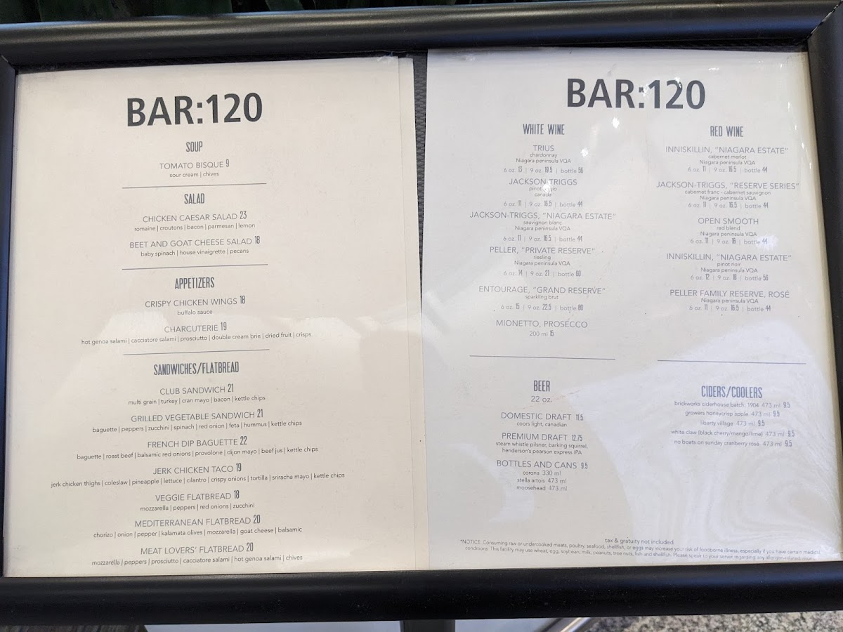 Bar 120 Photo Menu 3