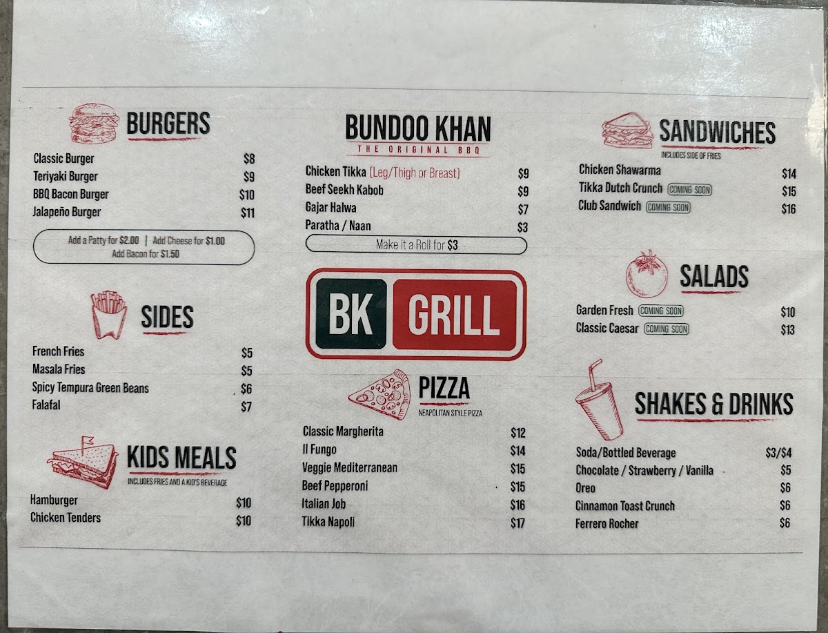 BK Grill Photo Menu 2