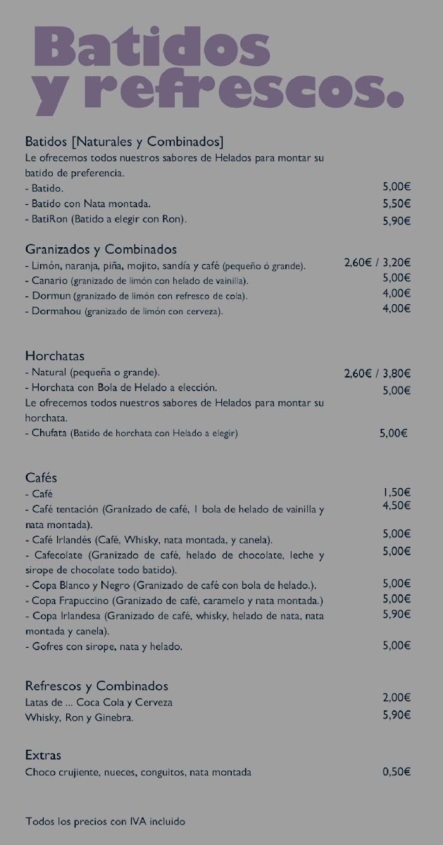 Heladería Tuchi Photo Menu 2