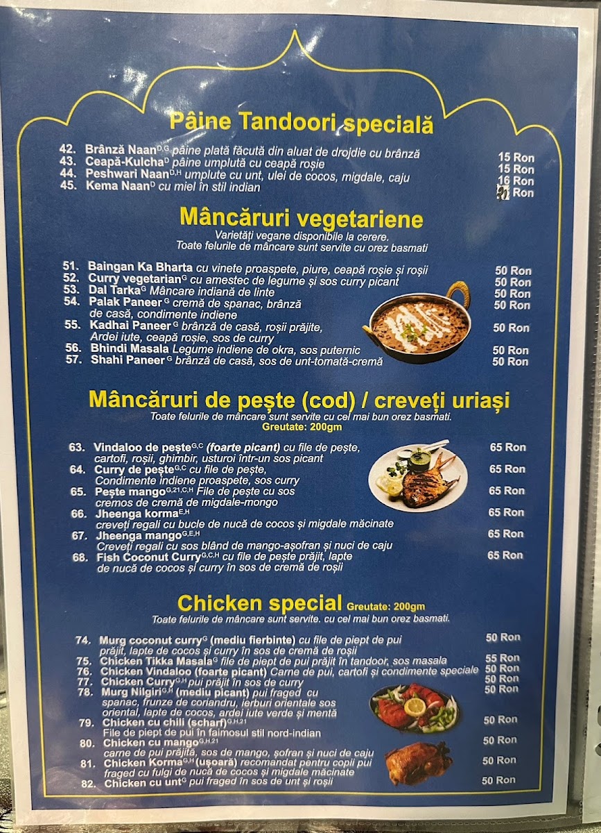 Indian Ganesha Restaurant Photo Menu 1