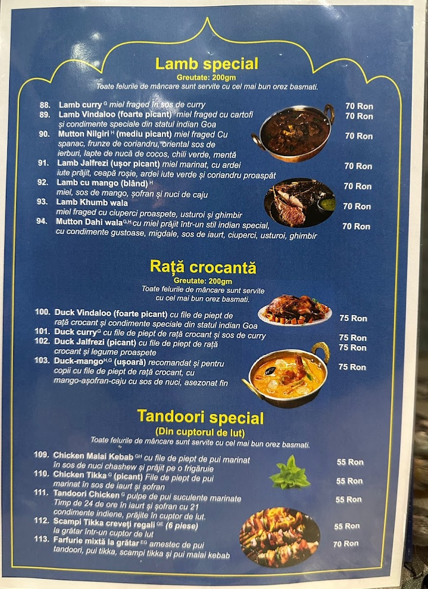 Indian Ganesha Restaurant Photo Menu 4