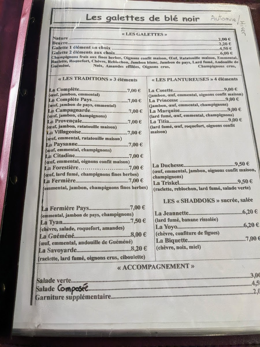 Auberge le Demi Sel Photo Menu 3